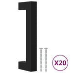 20 db fekete rozsdamentes acél szekrényfogantyú 96 mm 2