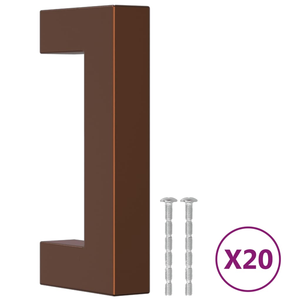 20 db bronz rozsdamentes acél szekrényfogantyú 64 mm 2