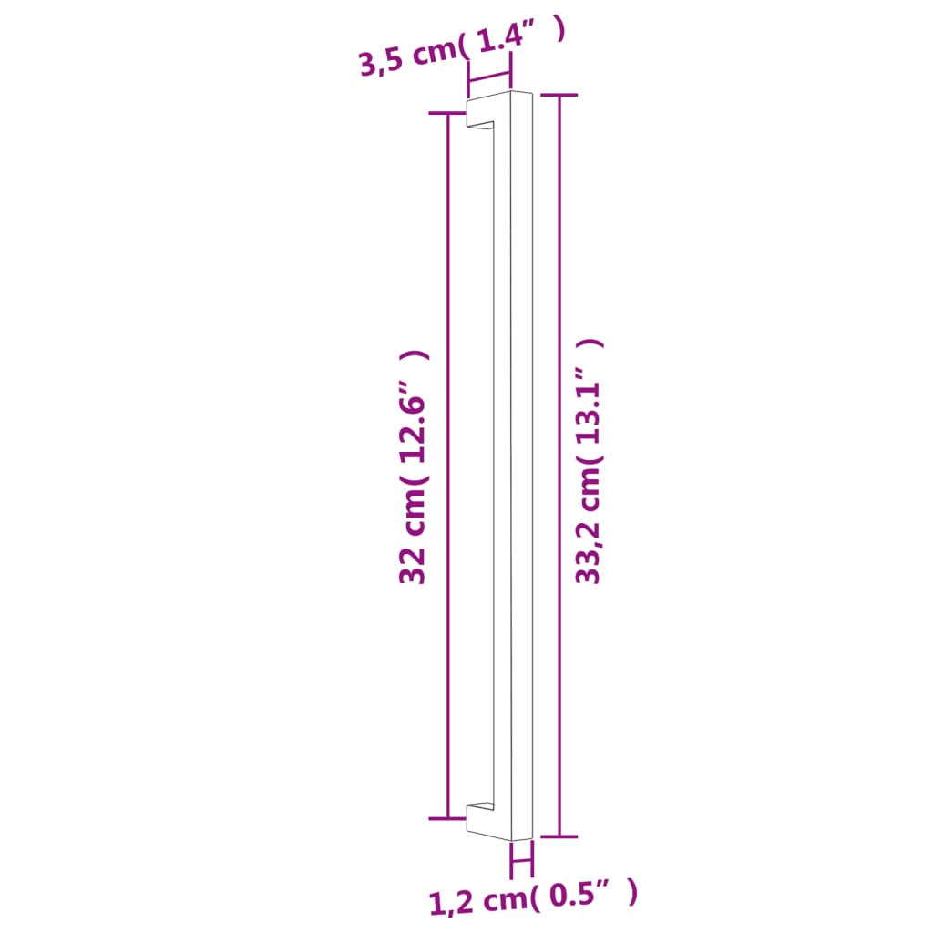 20 db bronz rozsdamentes acél szekrényfogantyú 320 mm 8