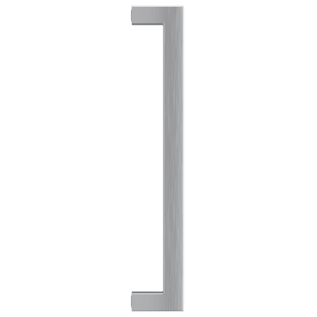 10 db ezüst rozsdamentes acél szekrényfogantyú 192 mm 6
