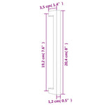 10 db aranyszínű rozsdamentes acél szekrényfogantyú 192 mm 8