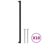 10 db fekete rozsdamentes acél szekrényfogantyú 480 mm 2