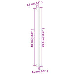 10 db fekete rozsdamentes acél szekrényfogantyú 480 mm 8