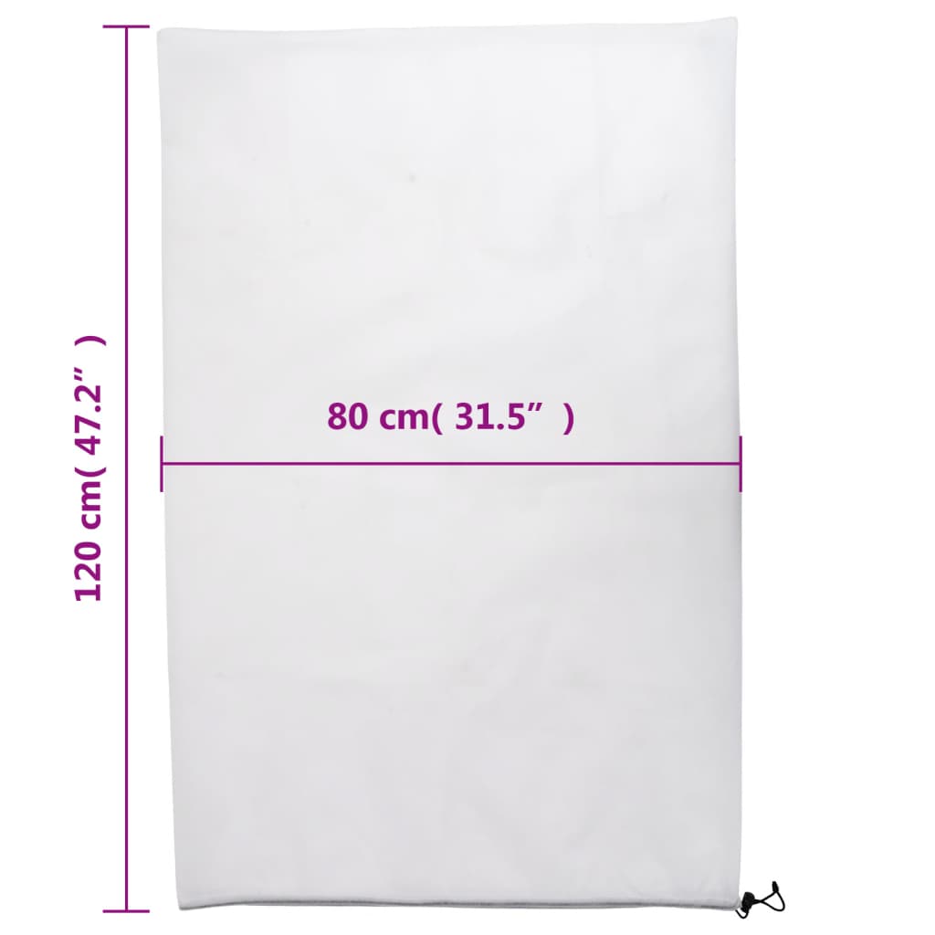 4 db növényvédő huzat zsinórral 70 g/m² 0,8 x 1,2 m 9