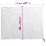 Növényvédő huzat cipzárral 70 g/m² 3,93x3 m 9