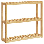 Bambusz 3 szintes falra szerelhető fürdőszobapolc 60x15x54 cm 2