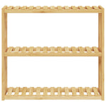Bambusz 3 szintes falra szerelhető fürdőszobapolc 60x15x54 cm 3
