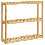 Bambusz 3 szintes falra szerelhető fürdőszobapolc 60x15x54 cm 5