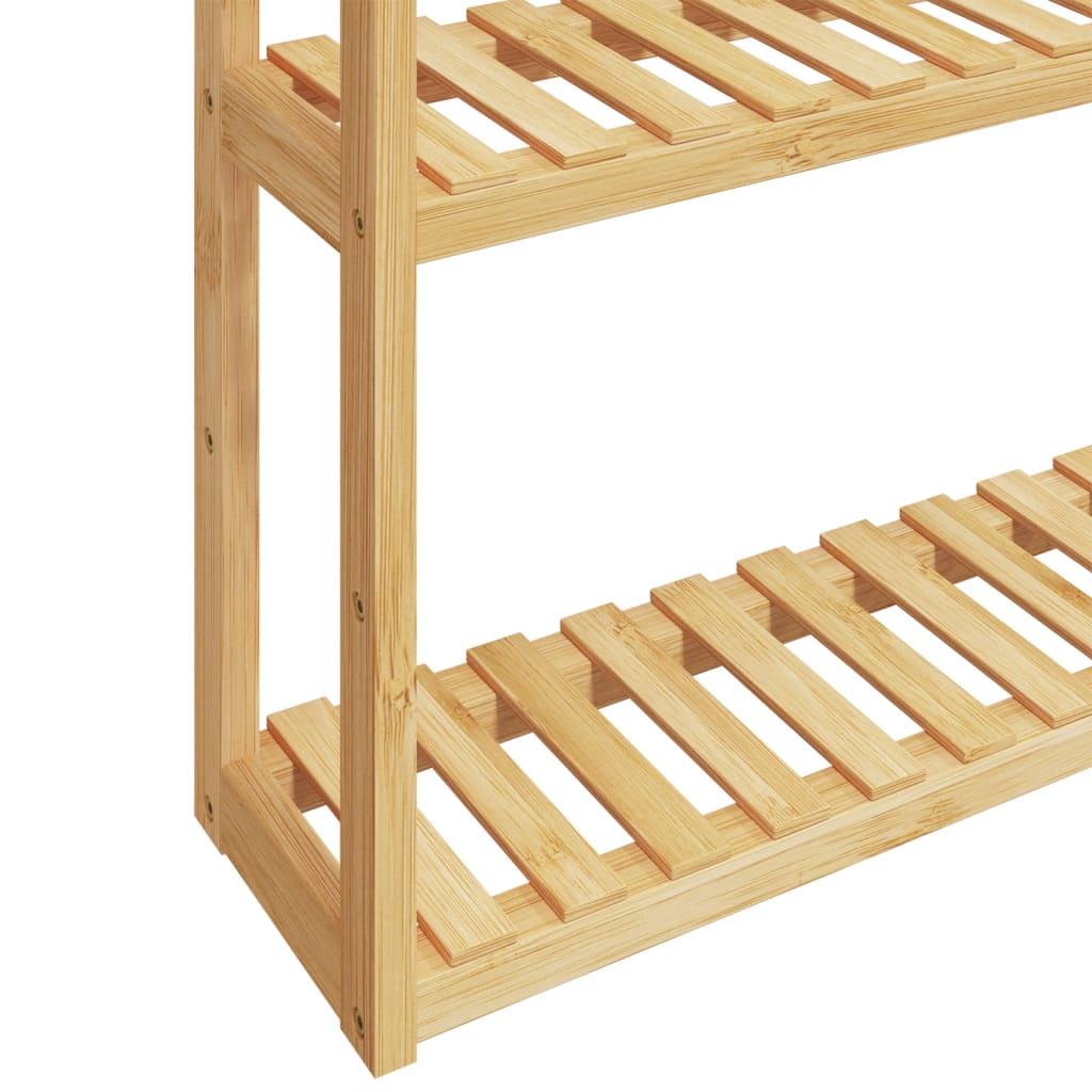 Bambusz 3 szintes falra szerelhető fürdőszobapolc 60x15x54 cm 6
