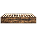 Füstös tölgy színű ágykeret 200 x 200 cm 6
