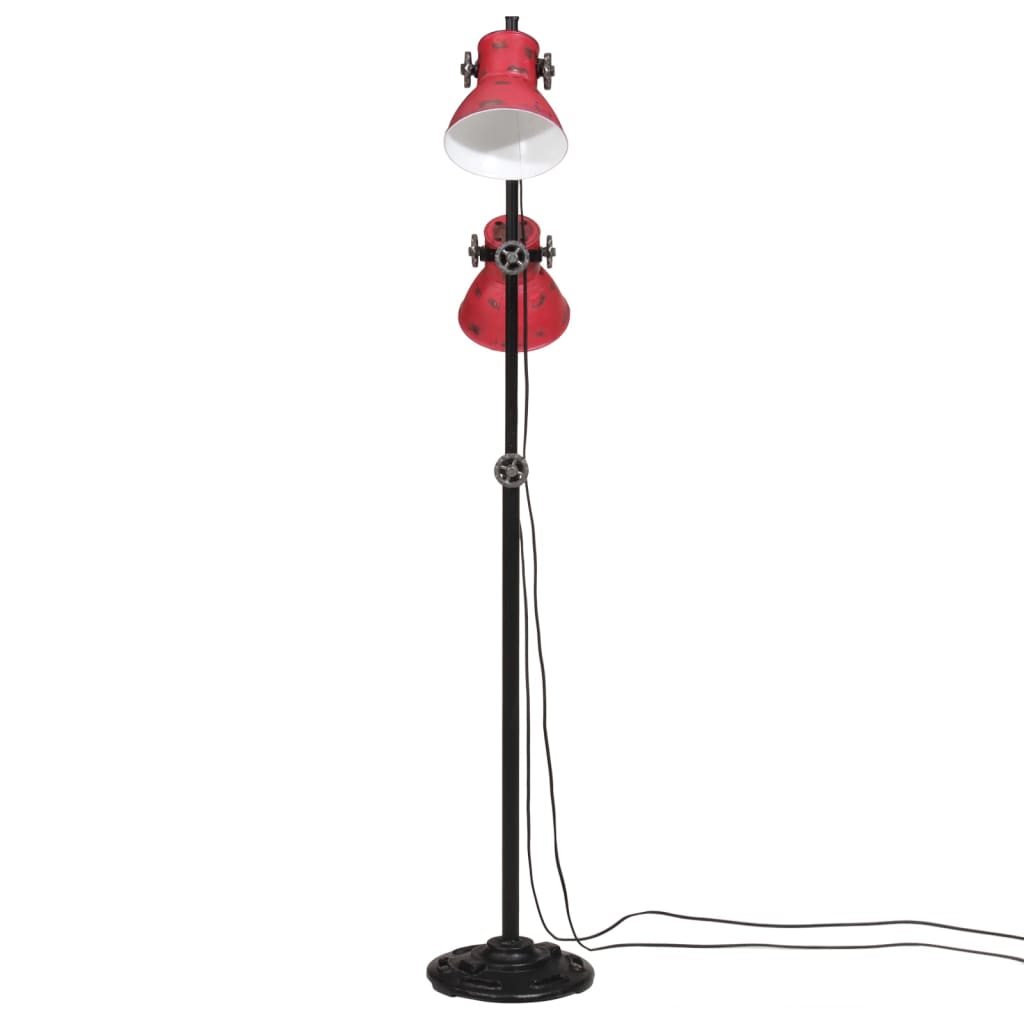 Kopott piros fali lámpa 25 W 25x25x90/140 cm E27 3