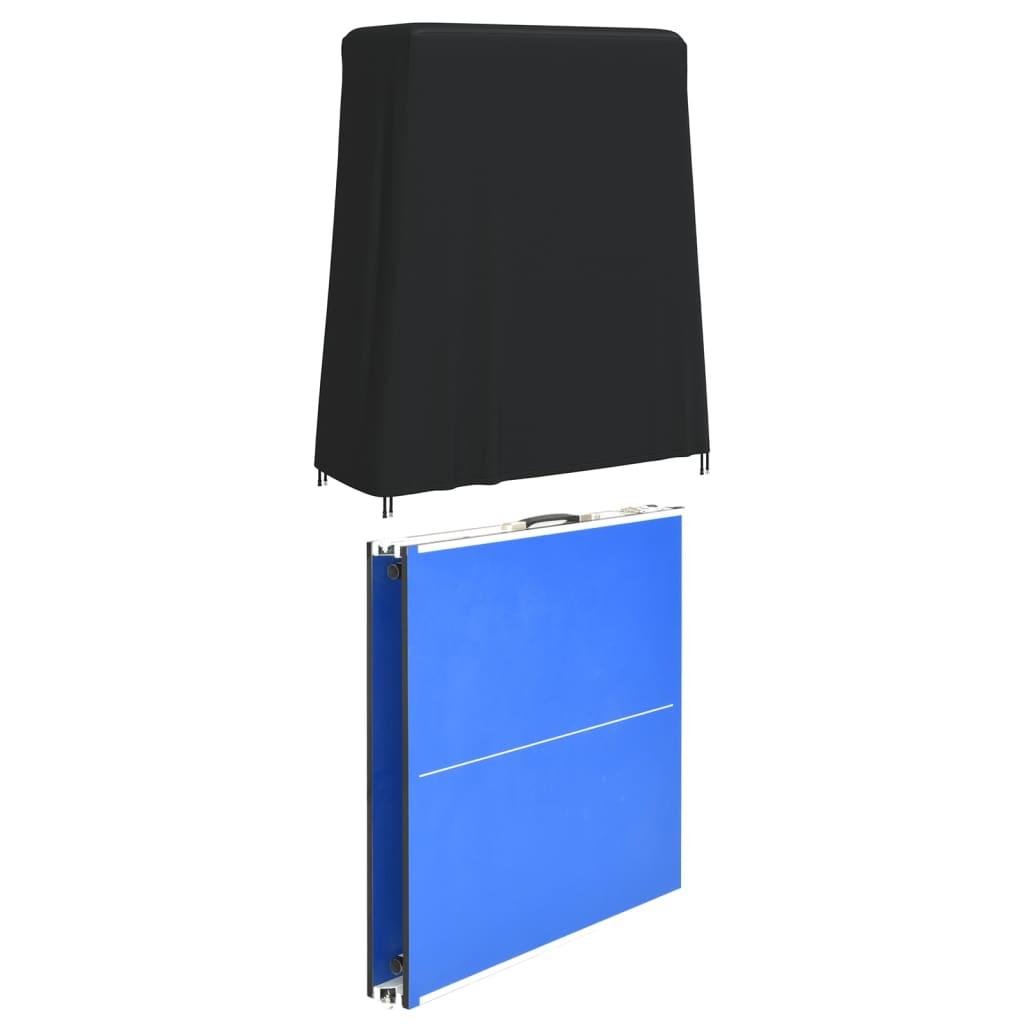 Fekete 420D oxford szövet pingpongasztalhuzat 165 x 70 x 185 cm 2
