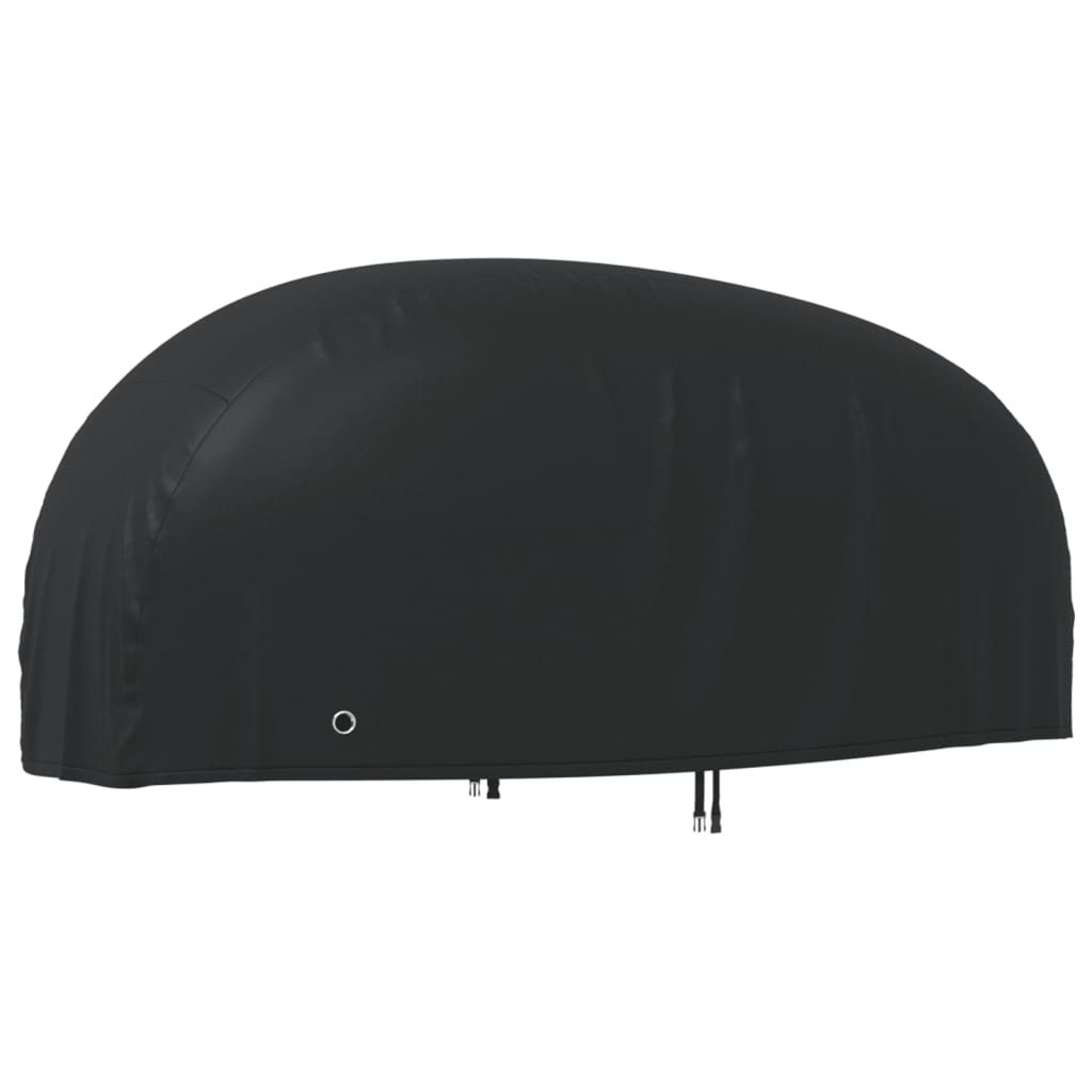 Fekete 210D oxford szövet motorkerékpár-huzat 245x105x125 cm