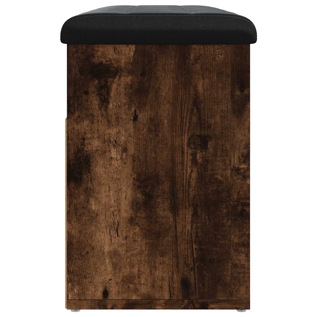 Füstös tölgy színű szerelt fa cipőtároló pad 82 x 32 x 45,5 cm 7