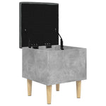 Betonszürke szerelt fa tárolópad 42x42x46 cm 4