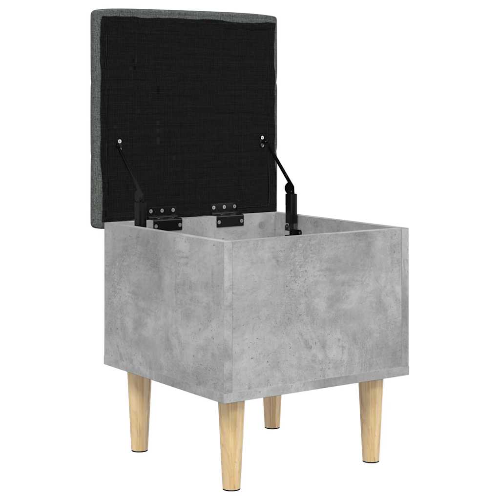 Betonszürke szerelt fa tárolópad 42x42x46 cm 4