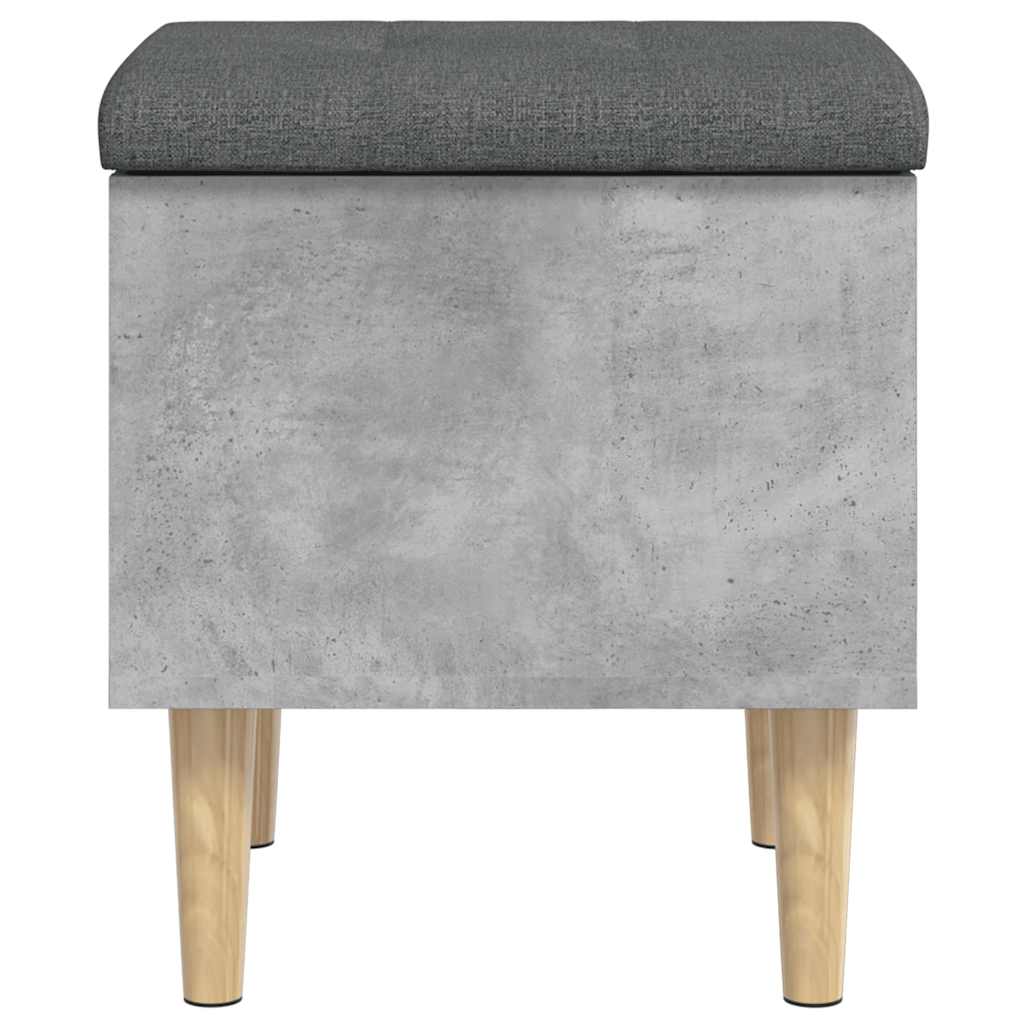 Betonszürke szerelt fa tárolópad 42x42x46 cm 5