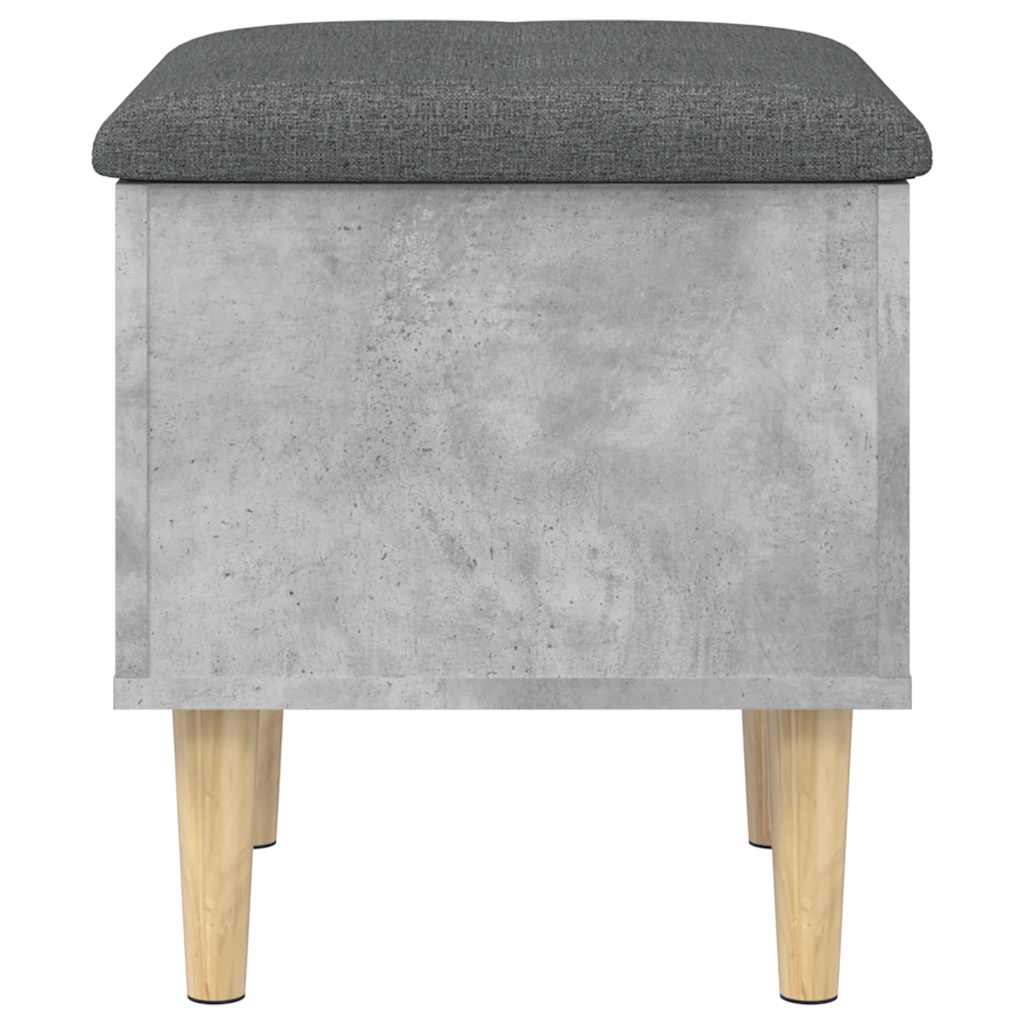 Betonszürke szerelt fa tárolópad 42x42x46 cm 6