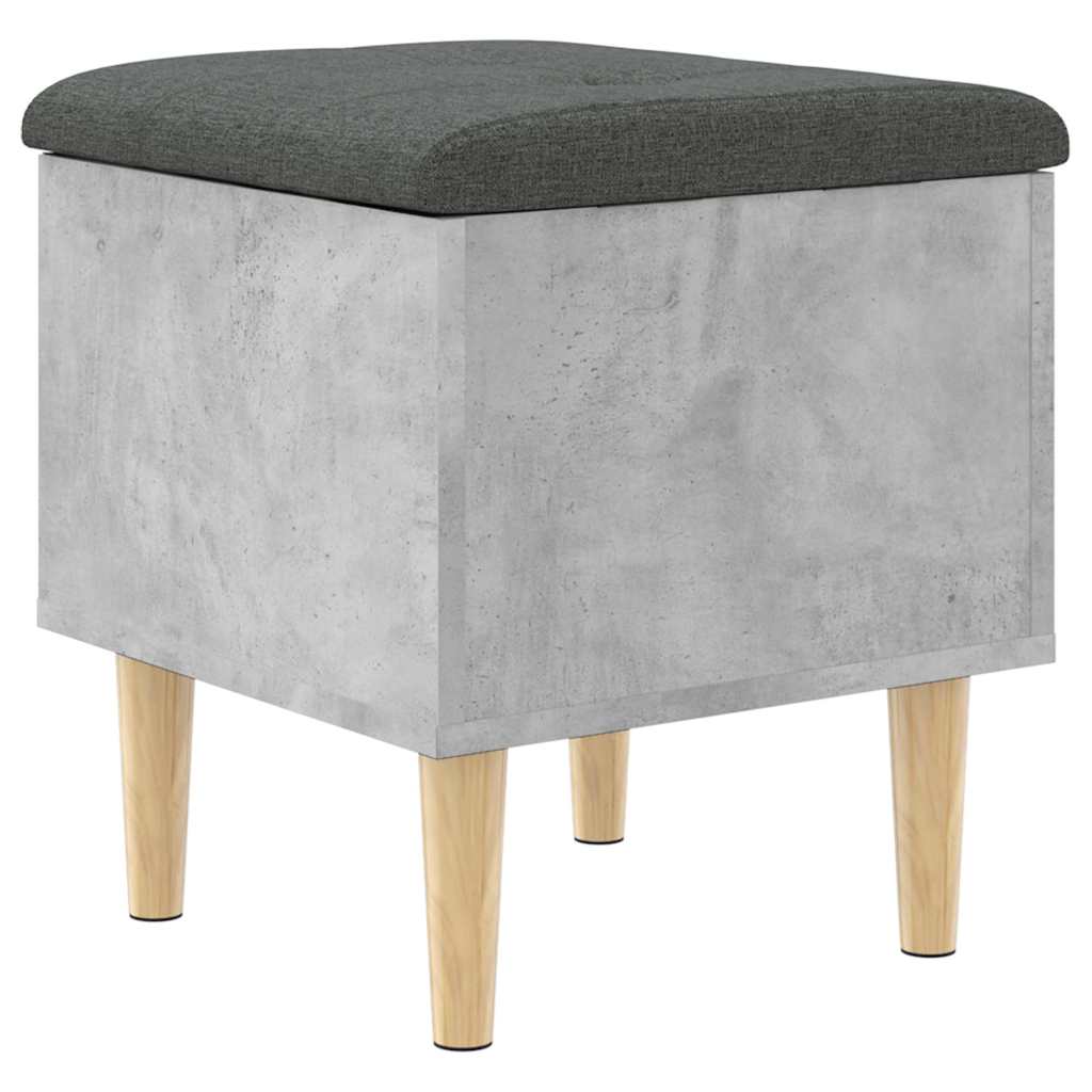 Betonszürke szerelt fa tárolópad 42x42x46 cm 7