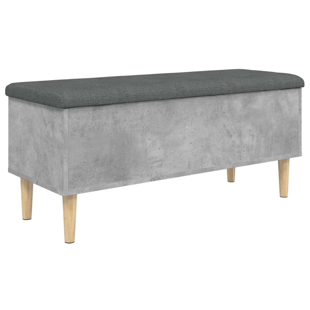 Betonszürke szerelt fa tárolópad 102x42x46 cm 2