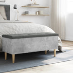 Betonszürke szerelt fa tárolópad 102x42x46 cm 3