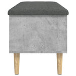 Betonszürke szerelt fa tárolópad 102x42x46 cm 5