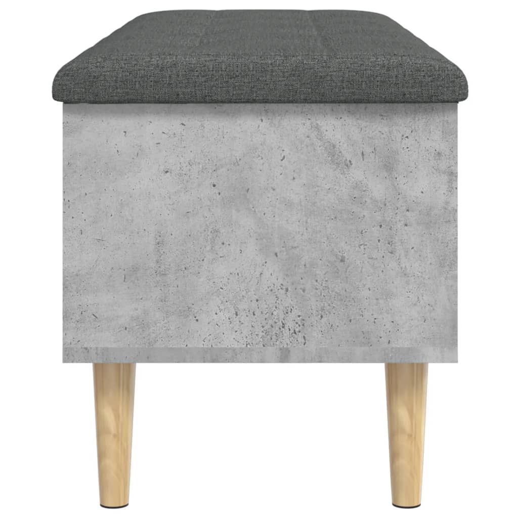Betonszürke szerelt fa tárolópad 102x42x46 cm 5