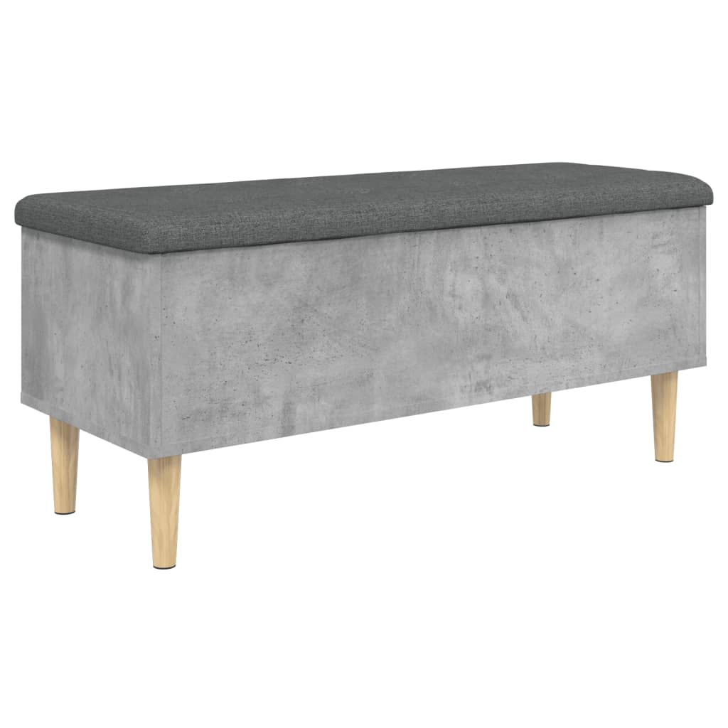 Betonszürke szerelt fa tárolópad 102x42x46 cm 6