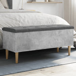Betonszürke szerelt fa tárolópad 102x42x46 cm