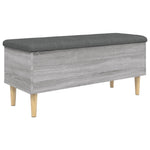 Szürke sonoma színű szerelt fa tárolópad 102x42x46 cm 2