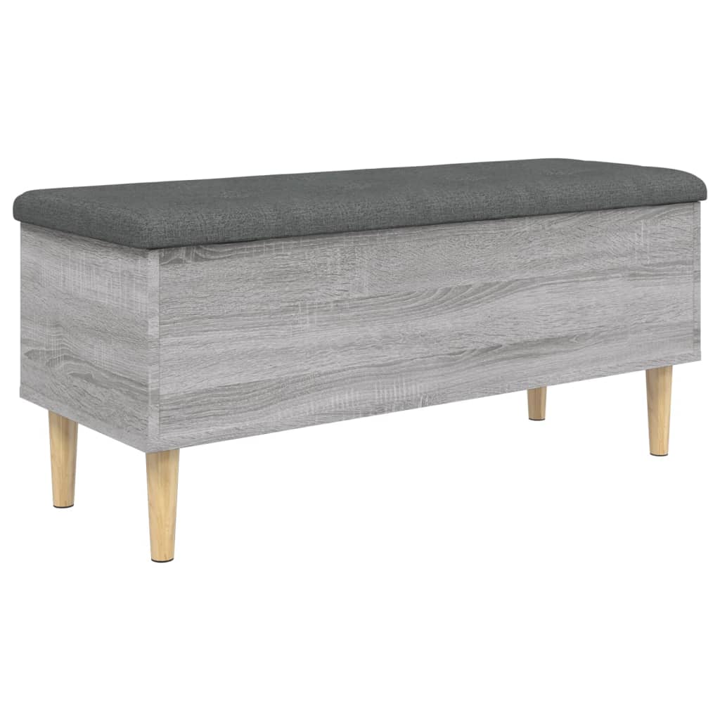 Szürke sonoma színű szerelt fa tárolópad 102x42x46 cm 2