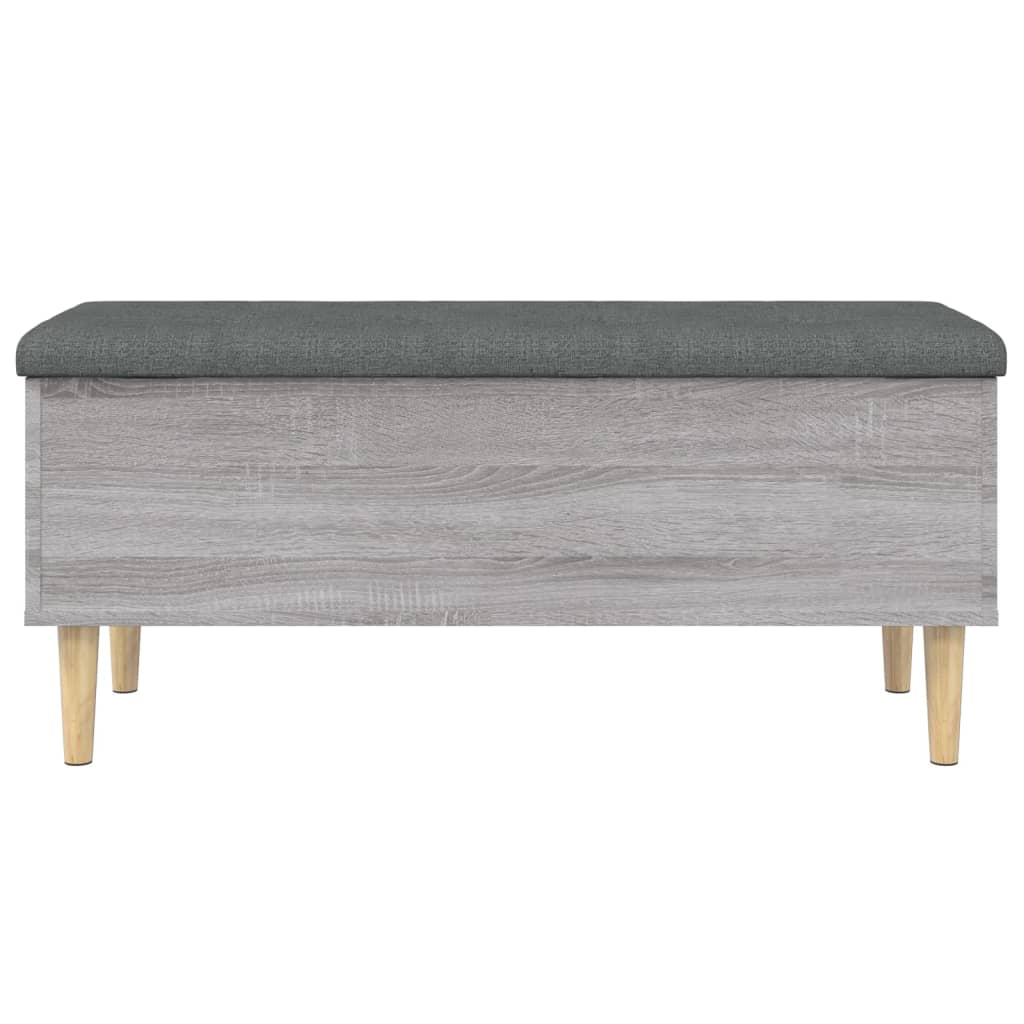 Szürke sonoma színű szerelt fa tárolópad 102x42x46 cm 4
