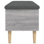 Szürke sonoma színű szerelt fa tárolópad 102x42x46 cm 5