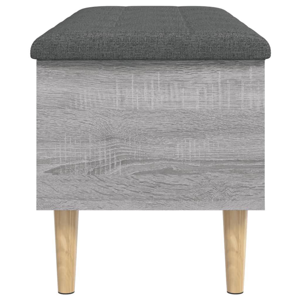Szürke sonoma színű szerelt fa tárolópad 102x42x46 cm 5