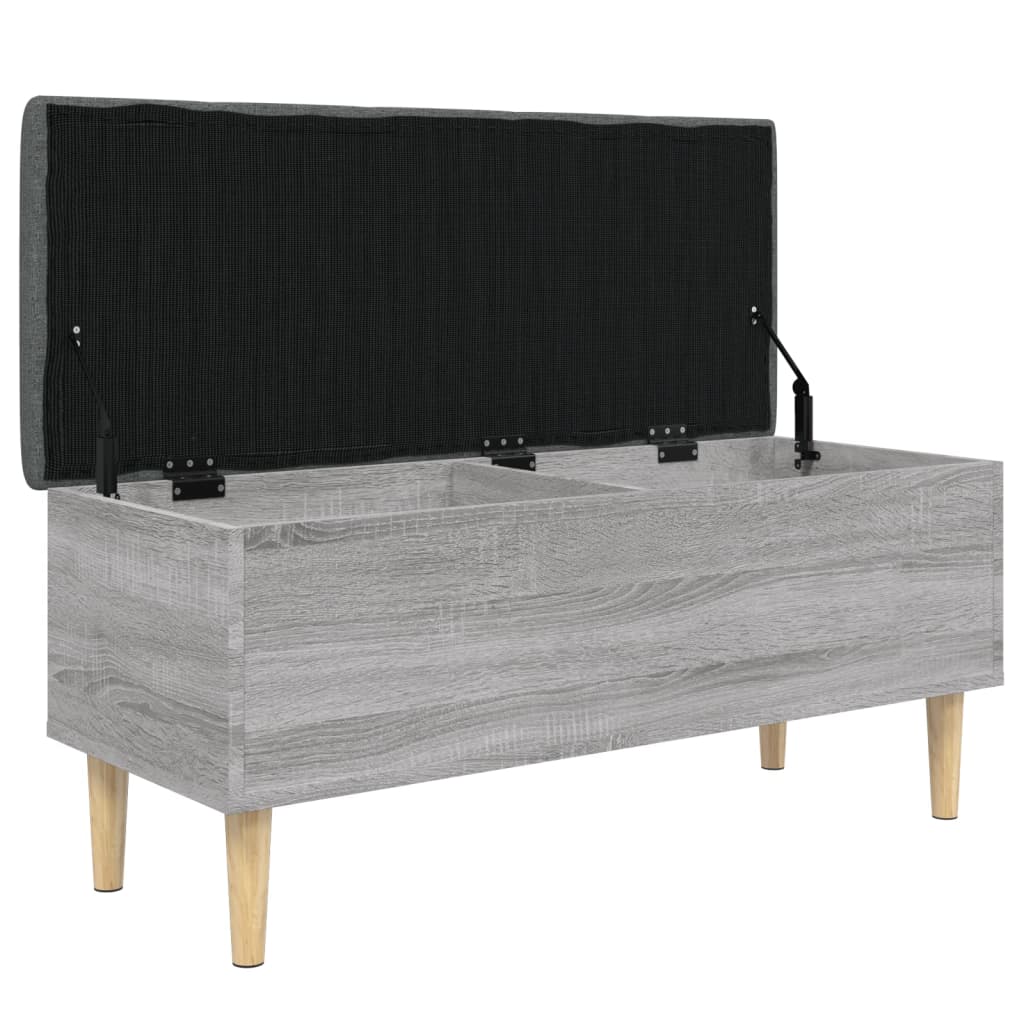 Szürke sonoma színű szerelt fa tárolópad 102x42x46 cm 7