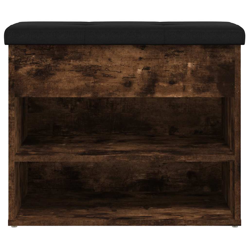 Füstös tölgy színű szerelt fa cipőpad 62 x 32 x 50 cm 5
