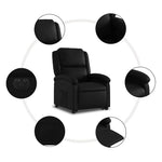 Elektromos fekete műbőr felállást segítő dönthető fotel 8