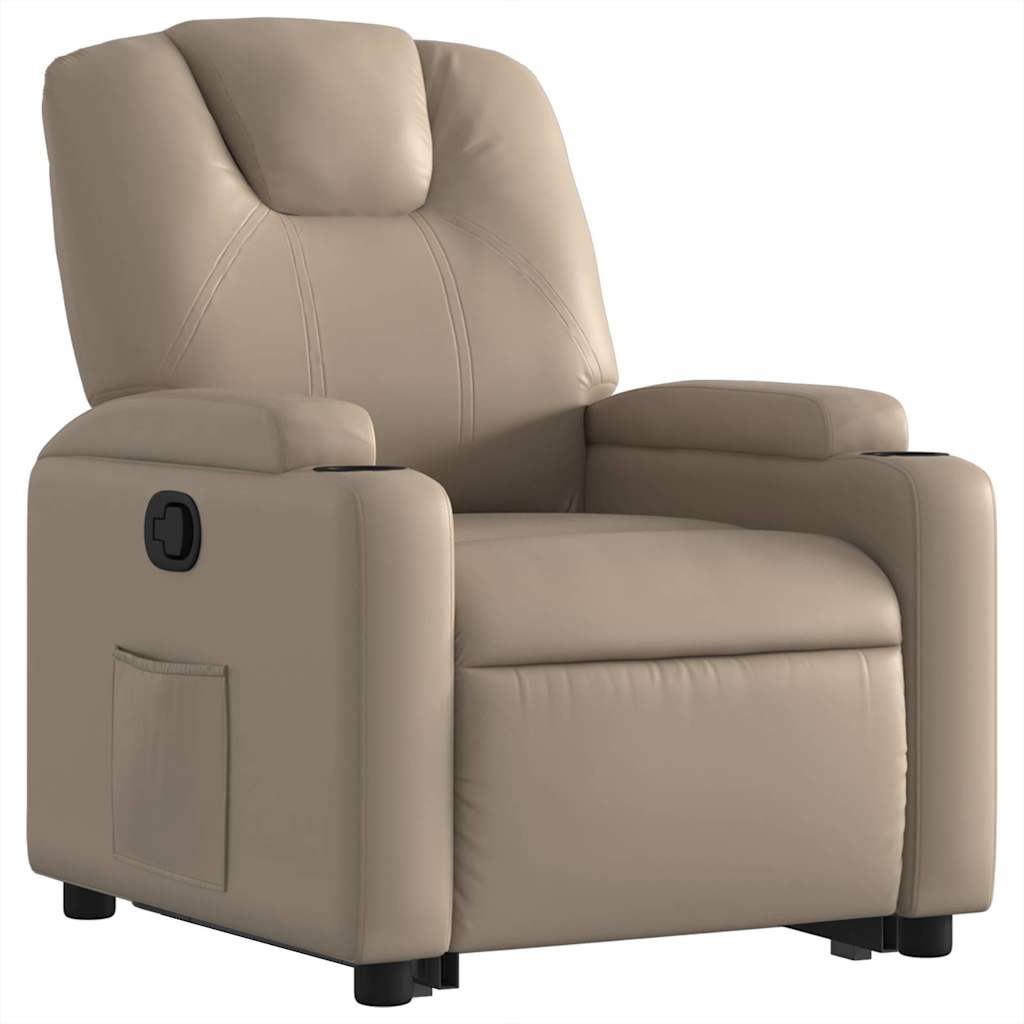 Cappuccino műbőr dönthető állófotel 4