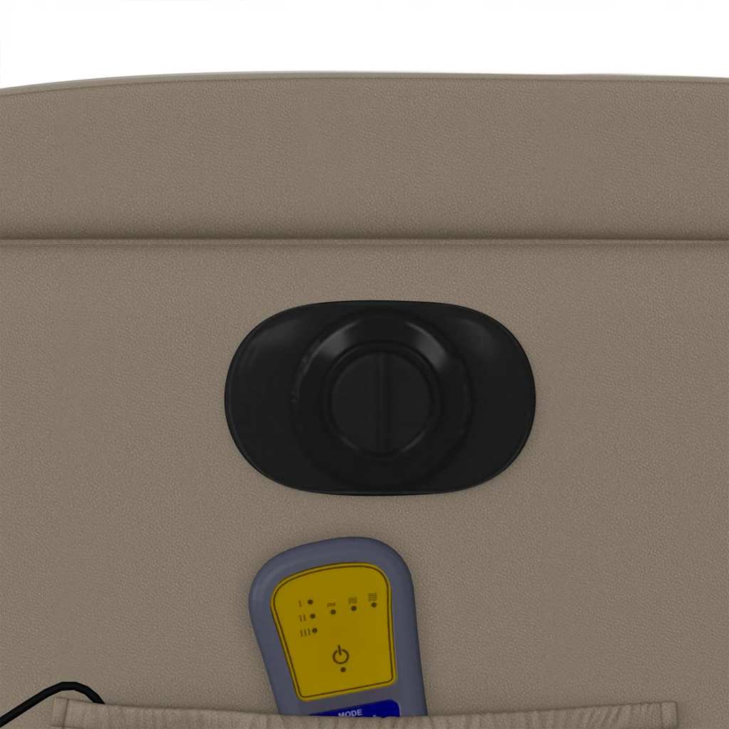 Elektromos cappuccino műbőr felállást segítő masszázsfotel 13