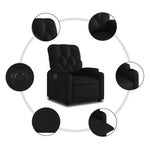 Fekete műbőr elektromos dönthető fotel 8