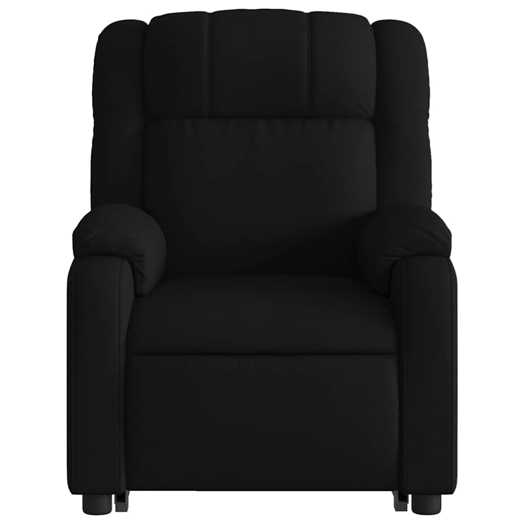 Fekete szövet felállást segítő dönthető fotel 9