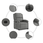 Sötétszürke szövet relaxfotel 5