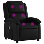 Fekete műbőr masszázsfotel 2