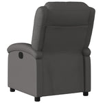 Szürke valódi bőr relaxfotel 3