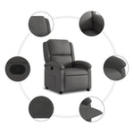 Szürke valódi bőr relaxfotel 5