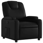 Fekete műbőr relaxfotel 2
