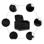 Fekete műbőr relaxfotel 5