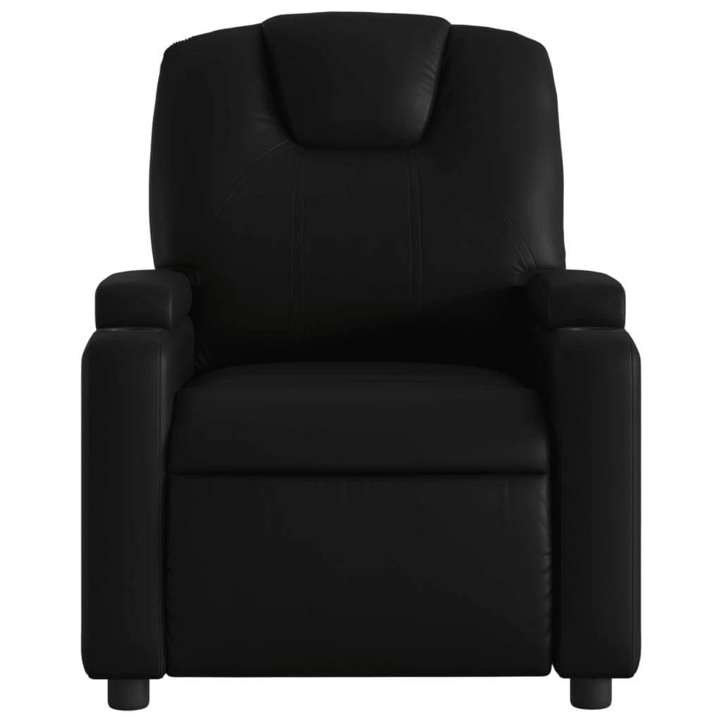 Fekete műbőr relaxfotel 6