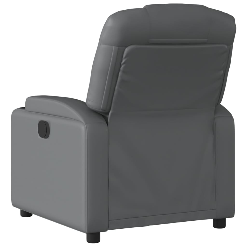 Szürke műbőr relaxfotel 3