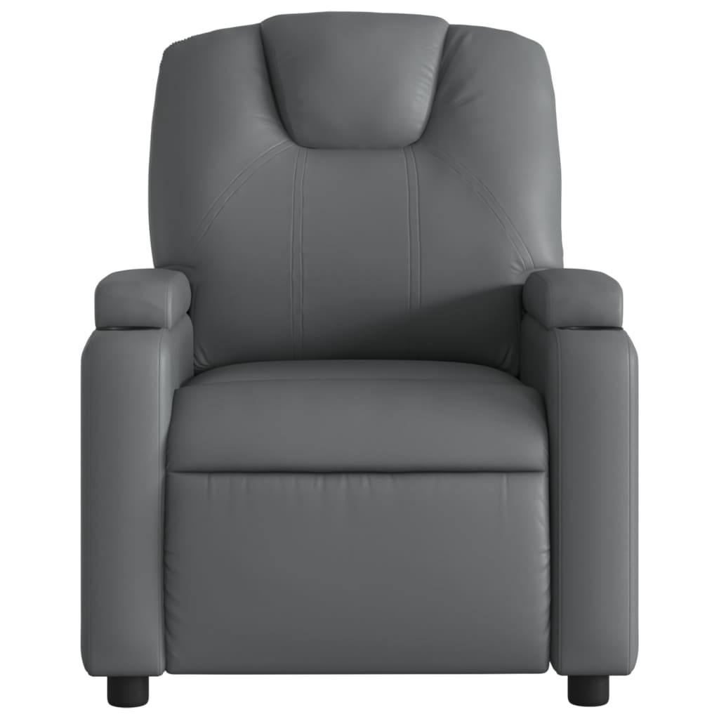 Szürke műbőr relaxfotel 6